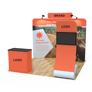 Custom New Design Modular Expo Fair Portable Tradeshow Aluminum Frames Modular Backlit Display Trade Booth Exhibition