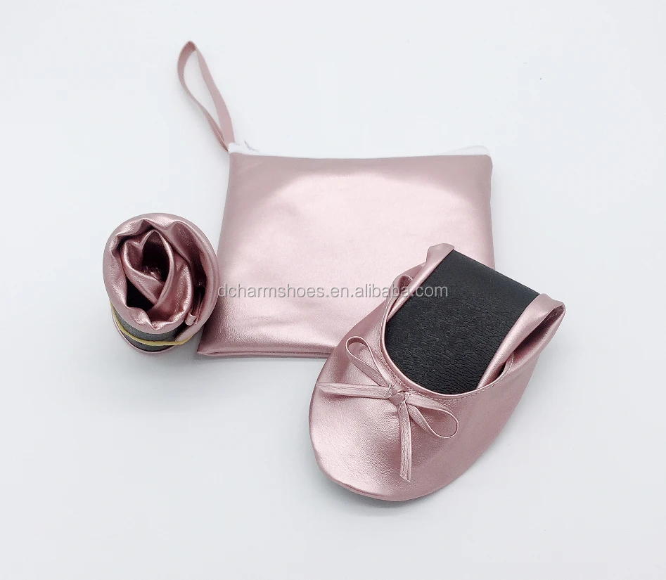 Rolly Flats Portable Pumps Flats Ballet Shoes with Carrier Pouch Bag