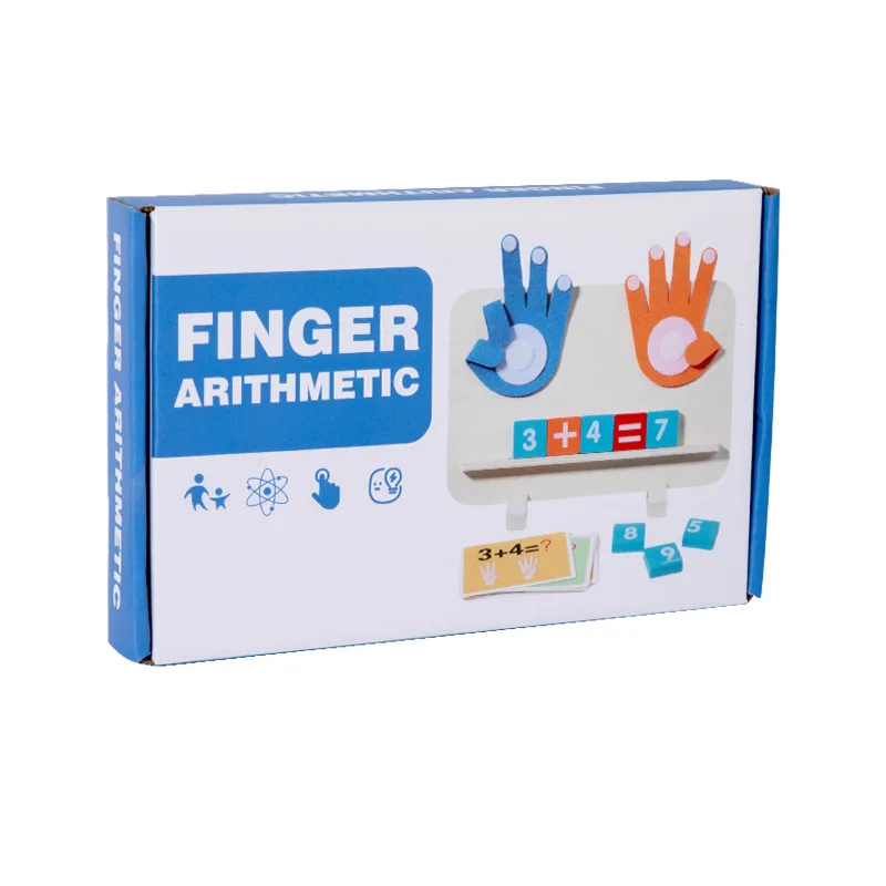Early Learning Children Math Teaching Aids Montessori Finger Hand Counting Game Toys for Kids Educational Mathematics Wooden Toy