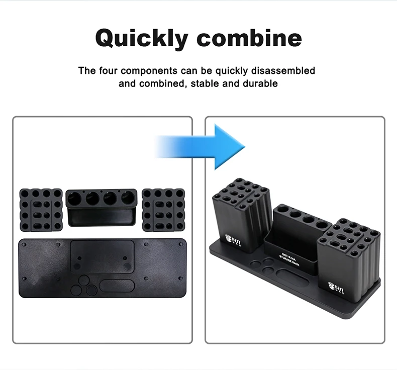 BST-R16AFlame Retardant Repair Tools Rack Holder Rack Plier Screwdriver Solder Iron Tip Organizer Storage Display Rack