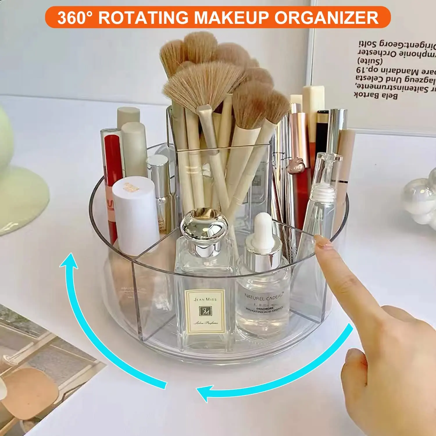 Rotating Clear Makeup Brush Holder Acrylic Brush Holder Buy Makeup