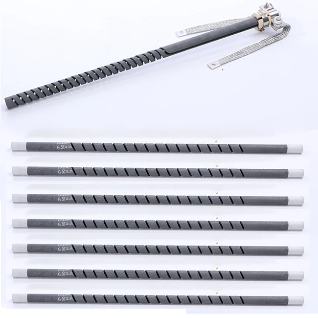 1625C 1500C High Density Spiral Rod Sic Heating Element Silicon Carbide Rod for Furnace Sic Heater Electric