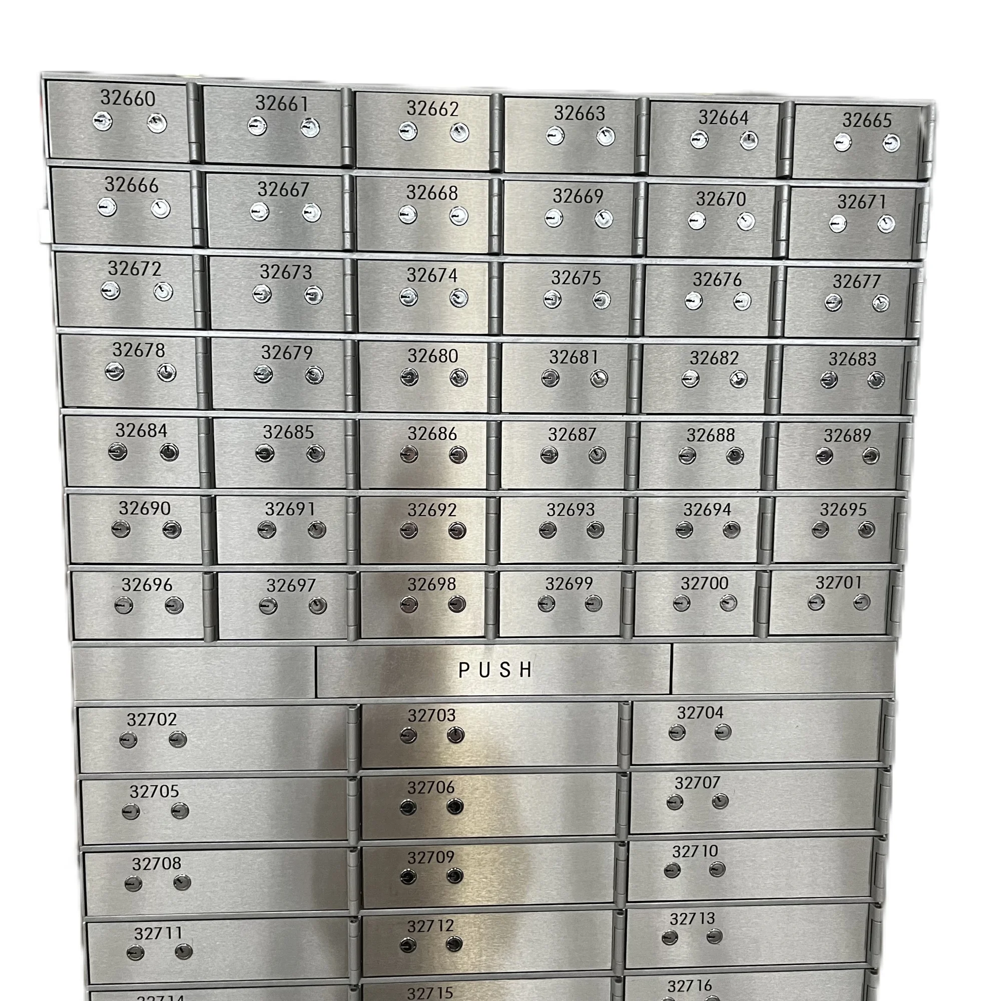 Bank Use High Security Vault Safety Deposit Box With Dual Key Locks
