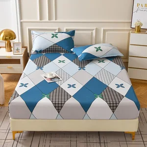 Wholesale Breathable Printed King Size Fitted Sheet Bedding Single Bed Supplies for Children and Adults Printed Bedsheet Sets