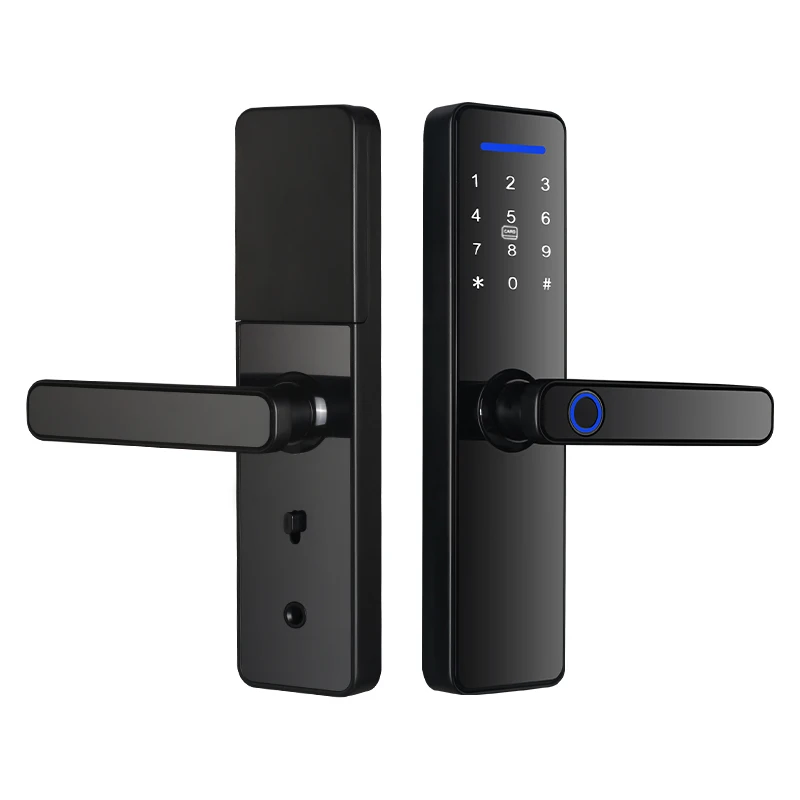 QLEUNG S811 Lock OEM Language LOGO Fingerprint Tuya Smart APP Wifi Door Locks TTlock Password Card  Door Lock