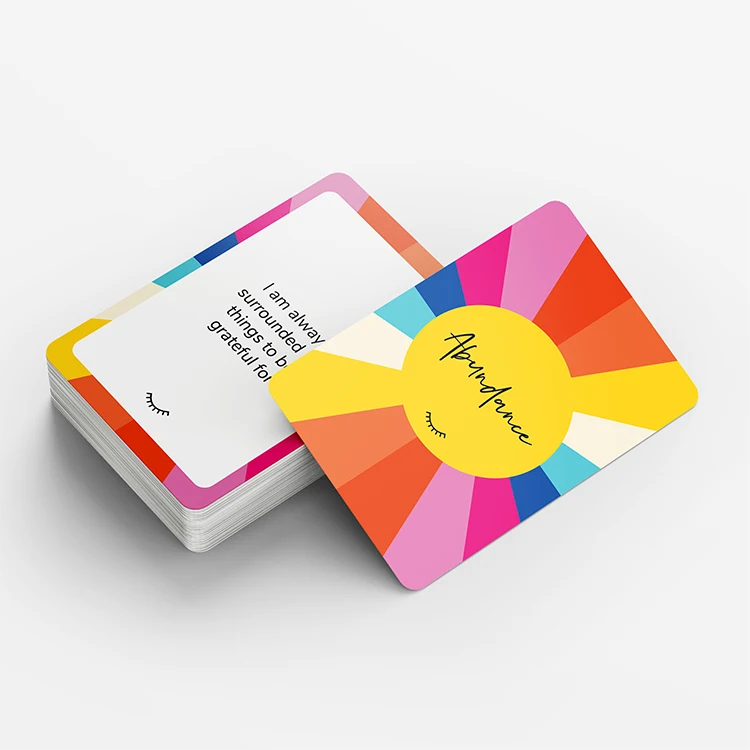Customizable Positive Christian Daily Affirmation Flash Cards Deck Sublimation Manifestation With Poker Name Printed on Paper
