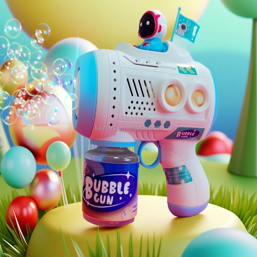 KK Unisex 8-Hole Automatic Bubble Gun Soap Luxury Blue Summer Outdoor Toy Electric Kid's Bubble Maker Hot Sale Wholesale