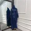 Dark blue cardigan + inside + hijab