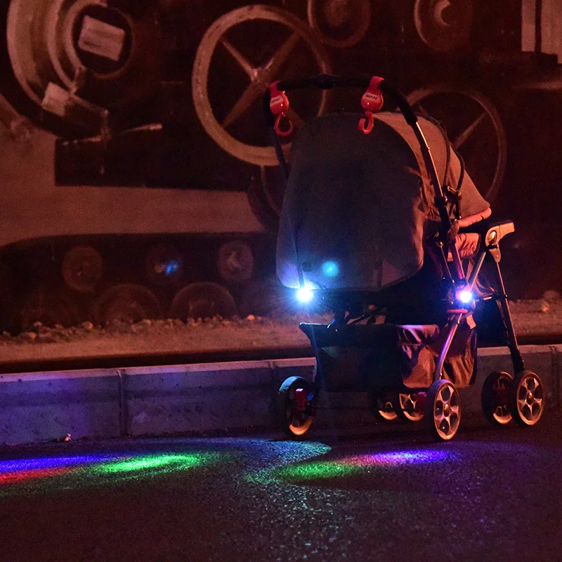 New Design 360 Degree Rotation Stroller Light for Night Outdoor LED Safety Warning Lights for Baby Stroller Bike Bicycle Light