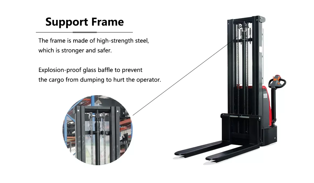 Loading 1500kg Pallet Truck Walki Portable Electric Pallet Stacker ...