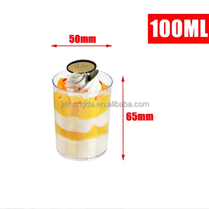 Wholesale 100ml 3OZ Round Hard Clear PS Plastic Cup for Jelly Pudding  Plastic Yogurt Ice Cream Dessert Cups| Alibaba.com