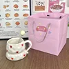 Princess Gift Box Cup with Round Spoon - Hand-held Cup - Heart-shaped