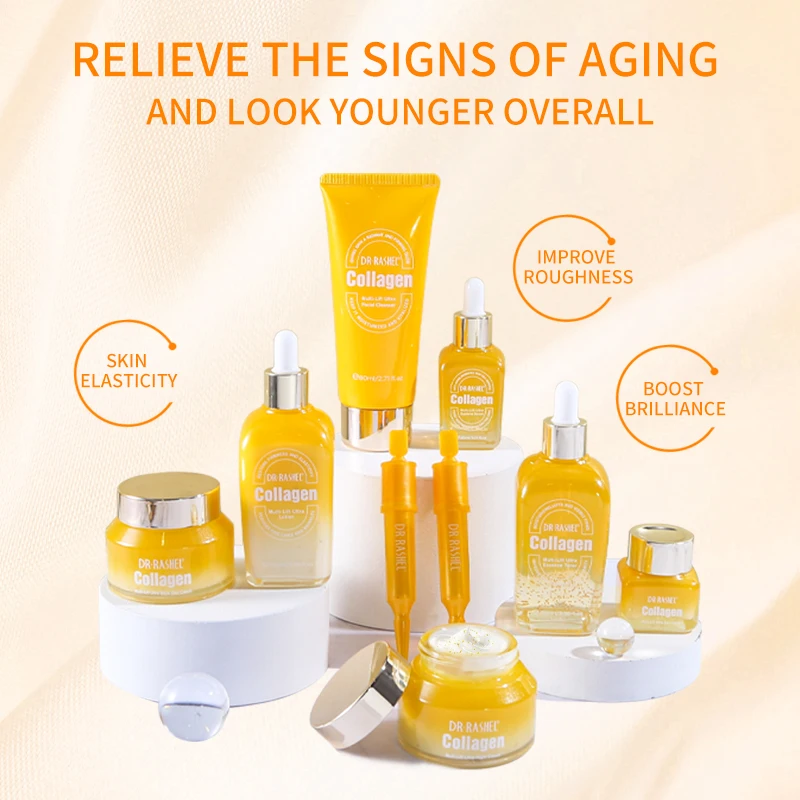 DR RASHEL Facial Set Moisturizing Rejuvenating Anti Aging Collagen Skin Care Set 9pcs