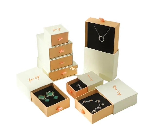 Multicolor Custom Paper Cardboard Small Jewelry Sliding Box Packaging Slide Drawer Gift Box For Jewelry