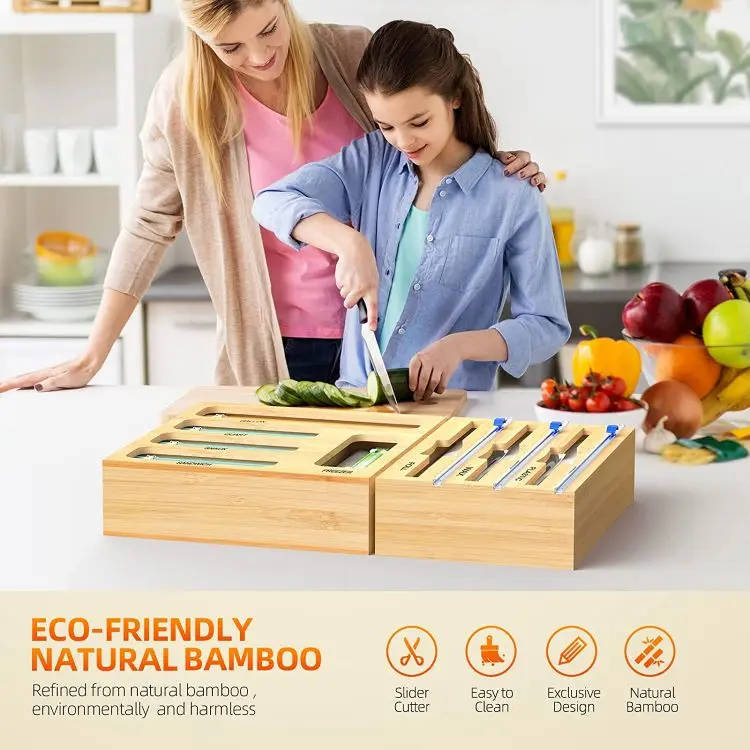 Durable Versatility Ziplock Bag Storage Organizer For Kitchen Plastic