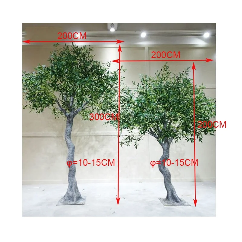 Machen 200cm Hhe knstliche grne Olivenbaum Pflanze Bonsai Baum,  dekorative Glasfaser Baum Olive knstlich fr Wohnkultur
