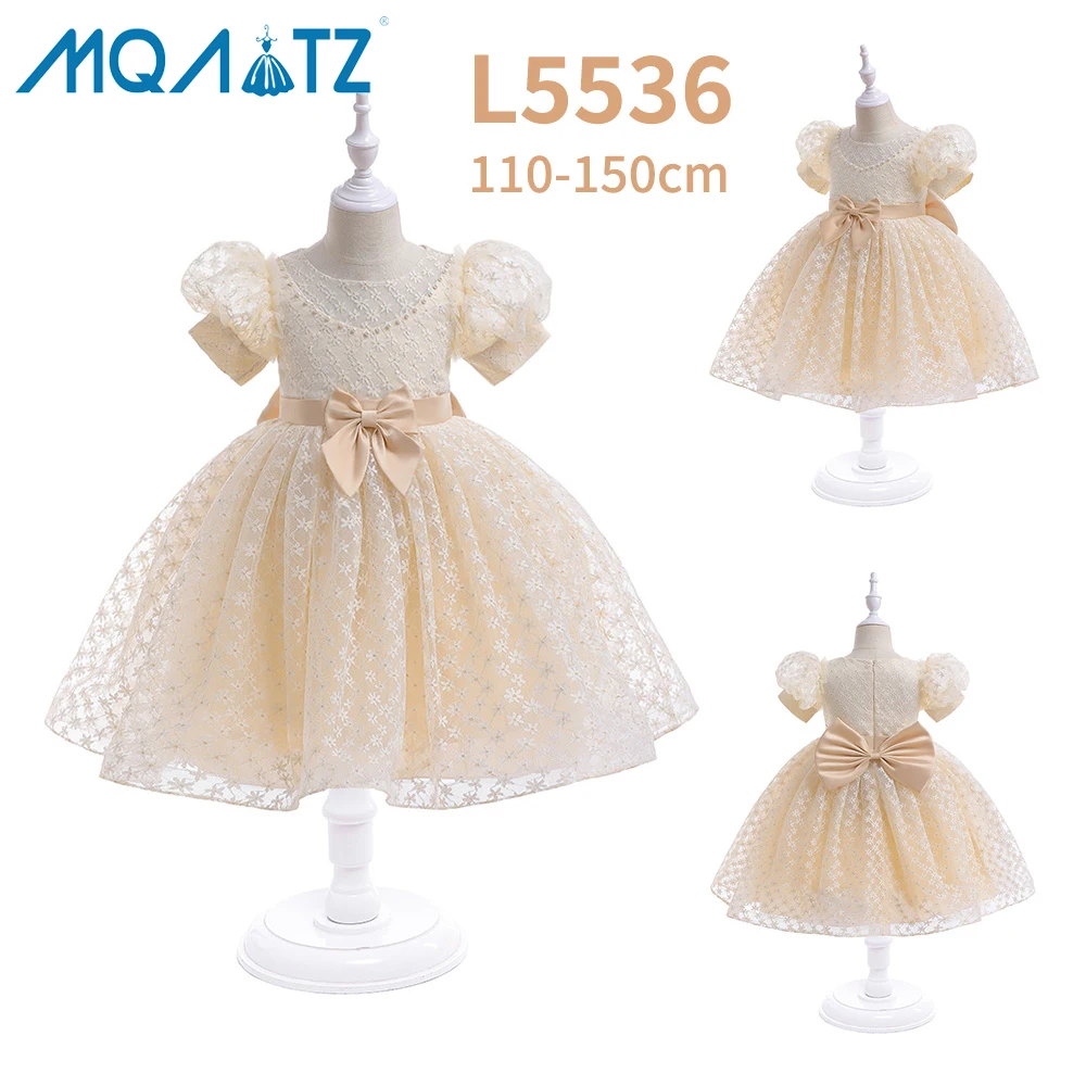 Mqatz Kids Party Dress Kids Wedding Dresses Flower Girls Birthday Dress