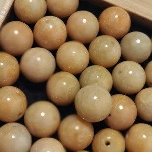 2026 Polished 14mm Round Smooth Natural Stone Beads Unique Design Loose Gemstones for Jewelry Making