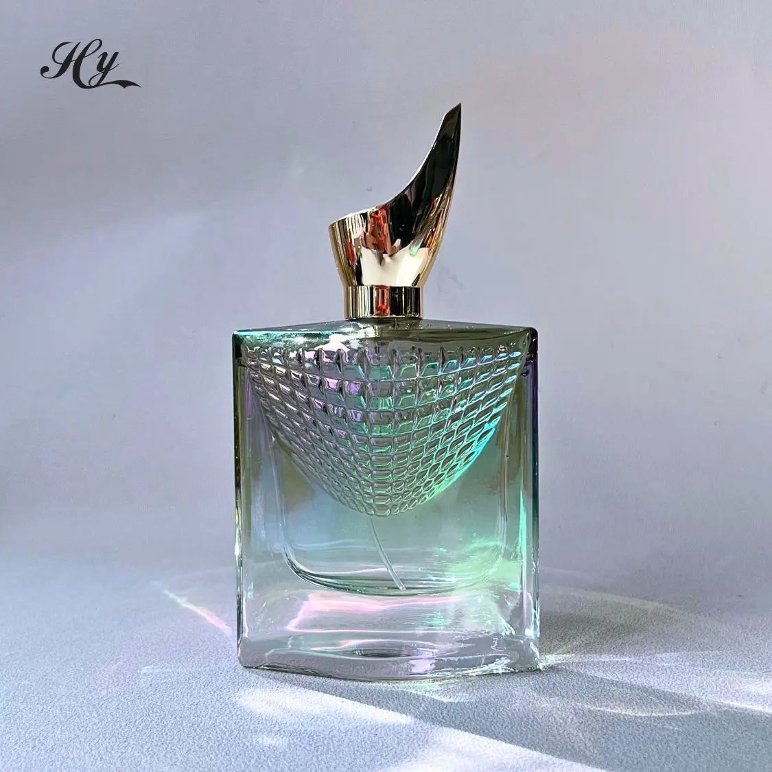 Luxury Custom 50l 100ml Empty Spray Glass Perfume Bottle With Packaging Box Metal Cap