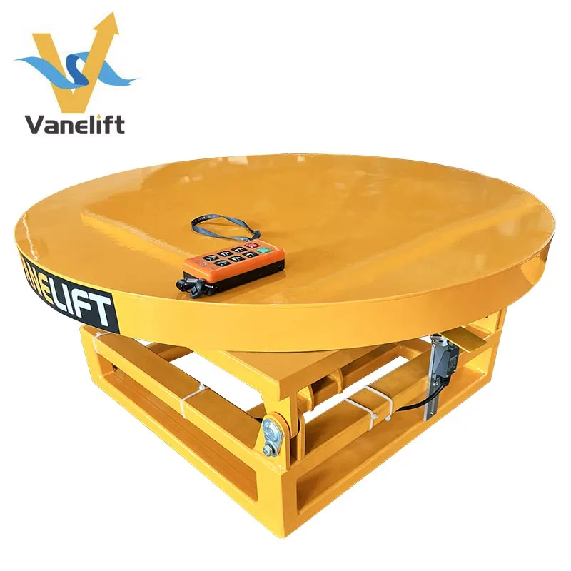 VANELIFT Automatic Rotating and Tilting Table Lift Motor Power Inclinable Revolving Platform Customized Electric Incline Lifter