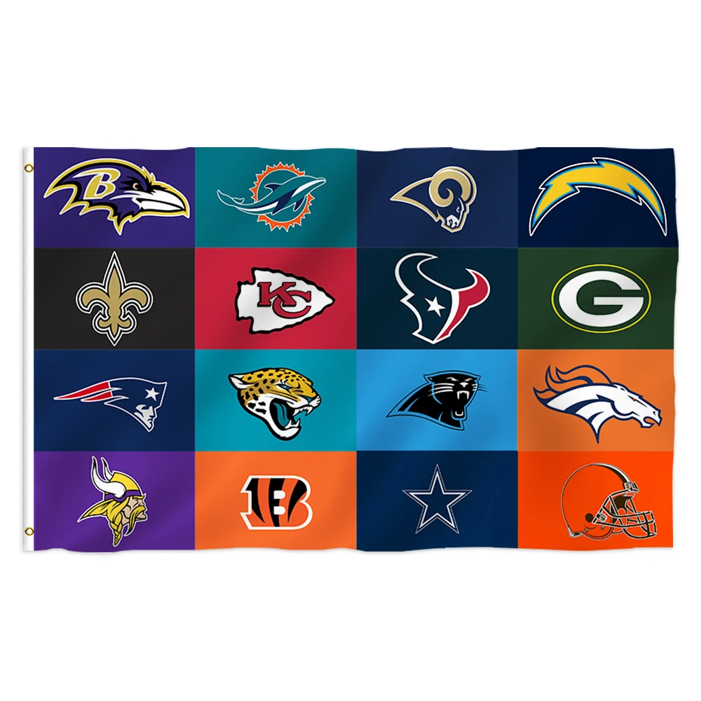 Fast Delivery No MOQ Custom Design Printing All NFL 32 Team Buffalo Bills Flag
