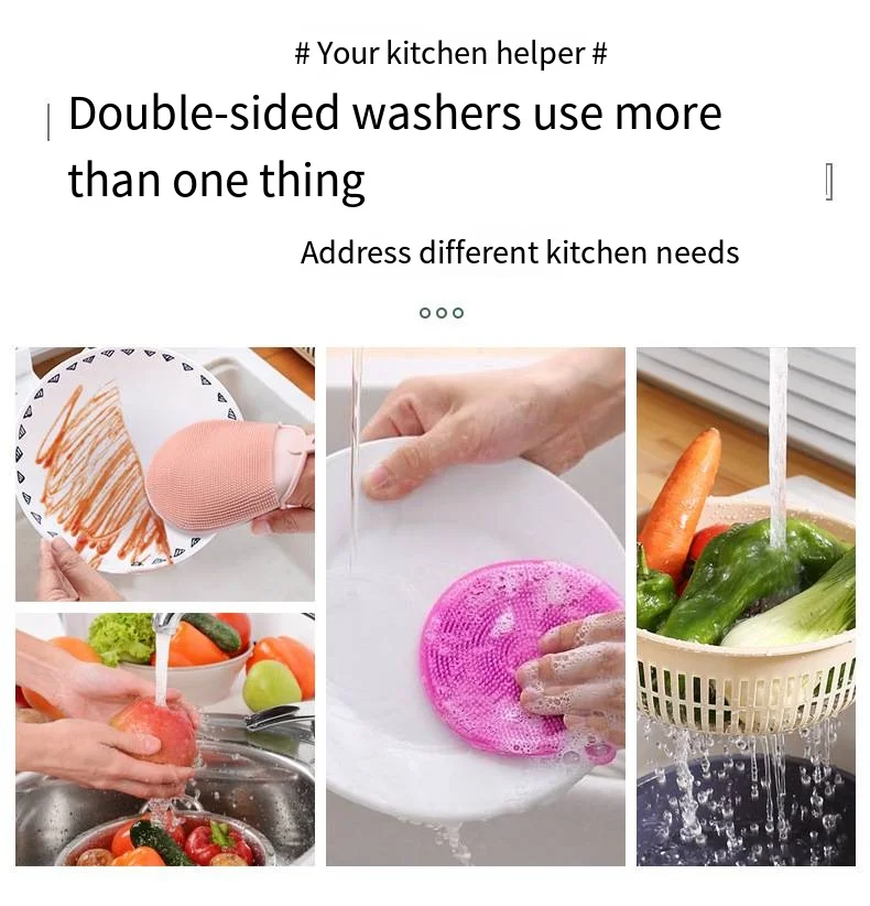 Multifunctional durable and not easily stained with oil kitchen helper Magic dishwashing brush household cleaning cloth details