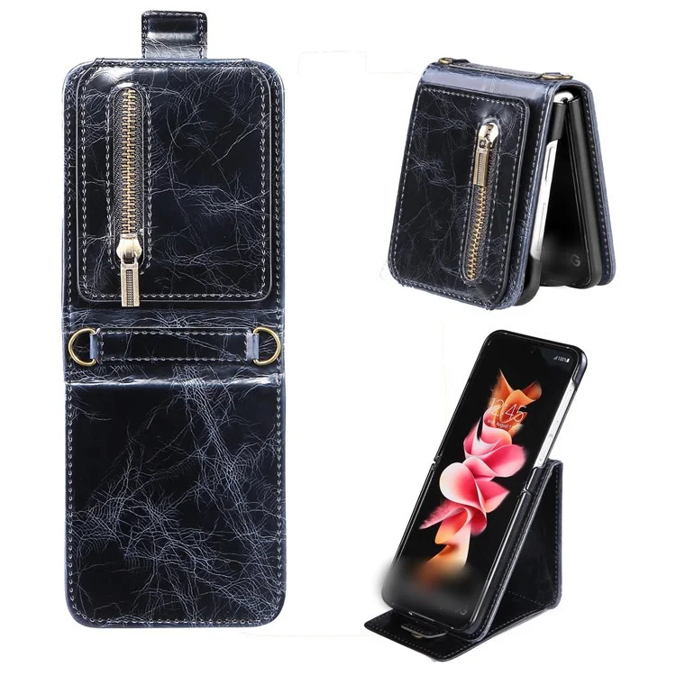 Business Pure Color Ultra Thin Wallet Design Leather Protective For Samsung Galaxy Z Fold Flip 4 5 6 Luxury Fashion Case Ultra