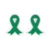 Ribbon silicone Focal bead Deep Green  SA219