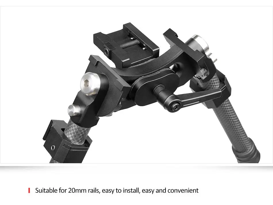 Bipiede Tattico In Fibra Di Carbonio Con Sgancio Rapido Per Slitte Picatinny 20mm - Leggero E Stabile - Foto 8