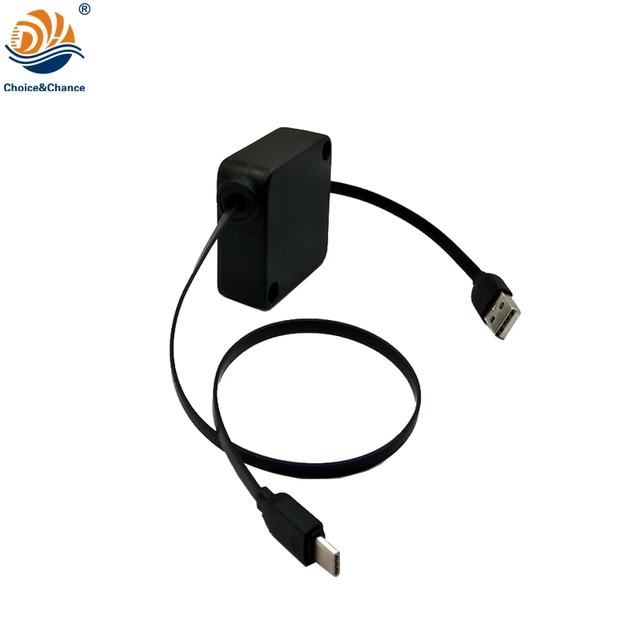 1 Meter Extension Cord Auto Retractable USB Cable Reel for Phone