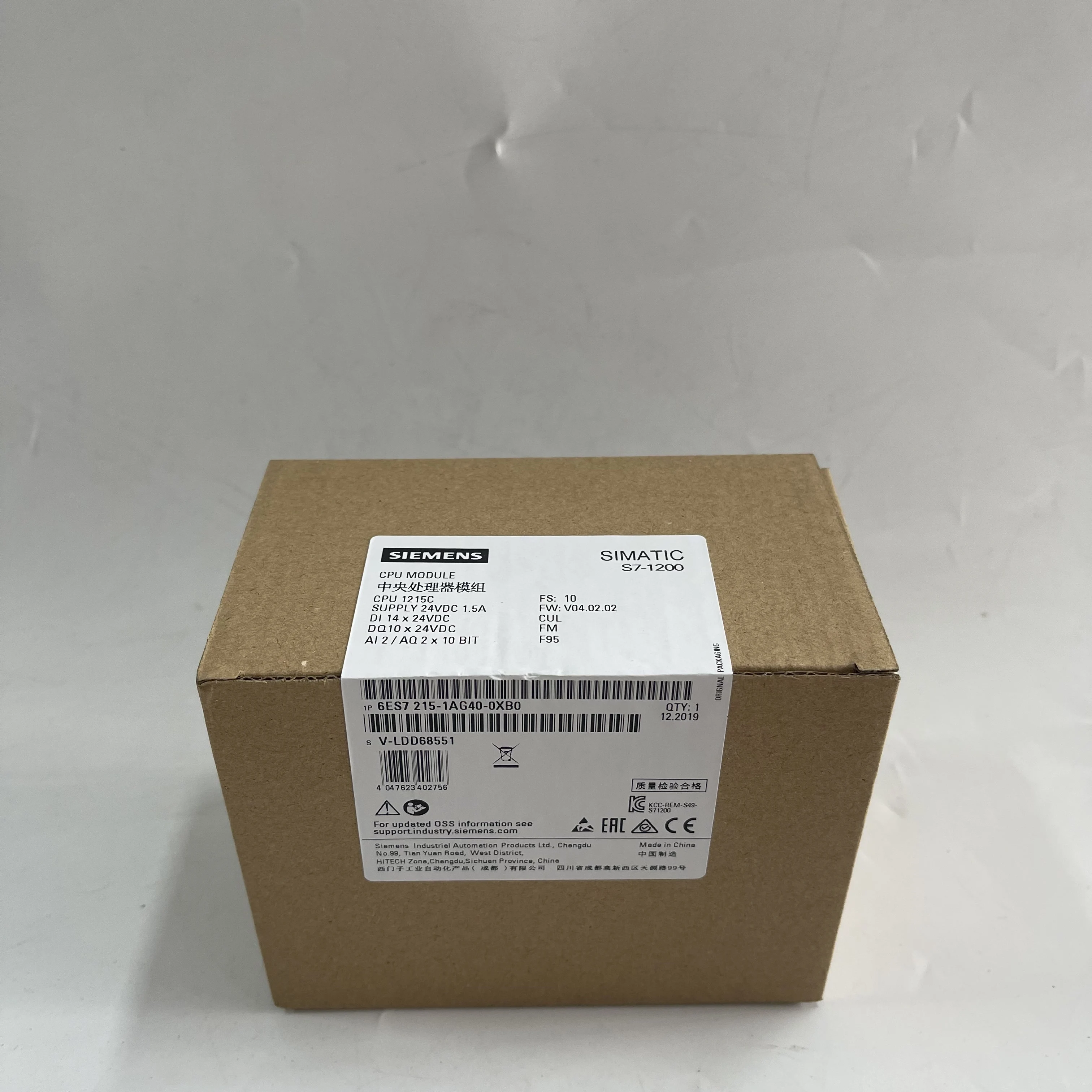 Siemens CPU Module 6ES7215-1AG40-0XB0 Siemens CPU Module 6ES7215-1AG40-0XB0