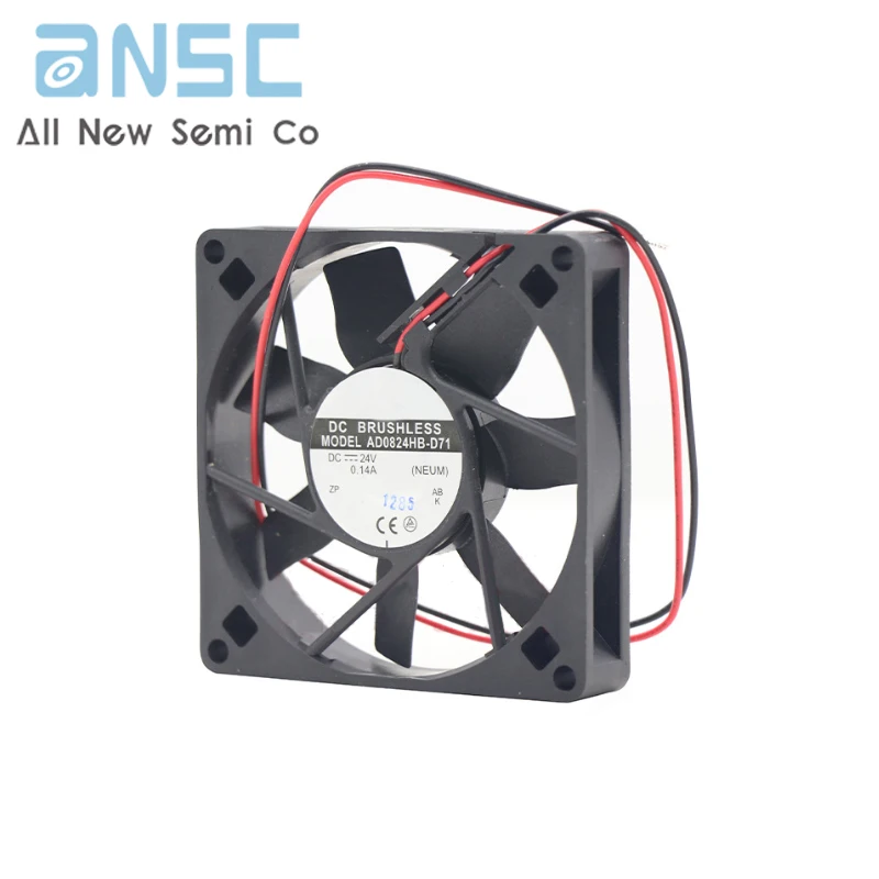 Original Axial flow fan AD0824HB-D71 24V 0.14A  80*80*15mm 3200RPM 32CFM Ventilation cooling axial flow fan