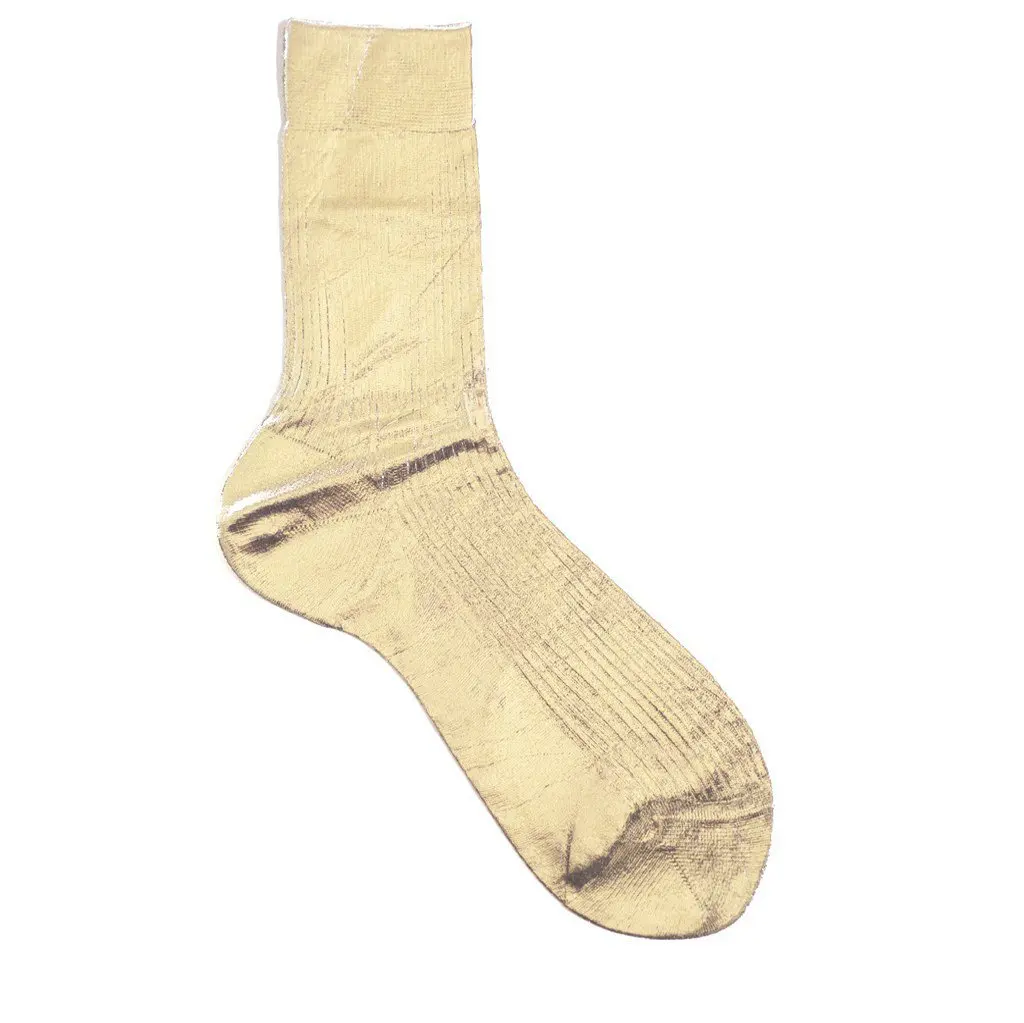 THETA Luxury Metallic Custom Pale Green Cotton Cool Designer Novelty Colorful Ribbed Print Tube Socks