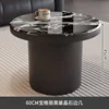 Bulgari black glass crystal side table60cm