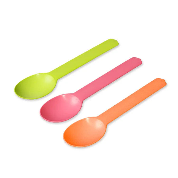 Disposable ice cream spoon ,long handle yogurt spoon ,thickened corn starch spoon