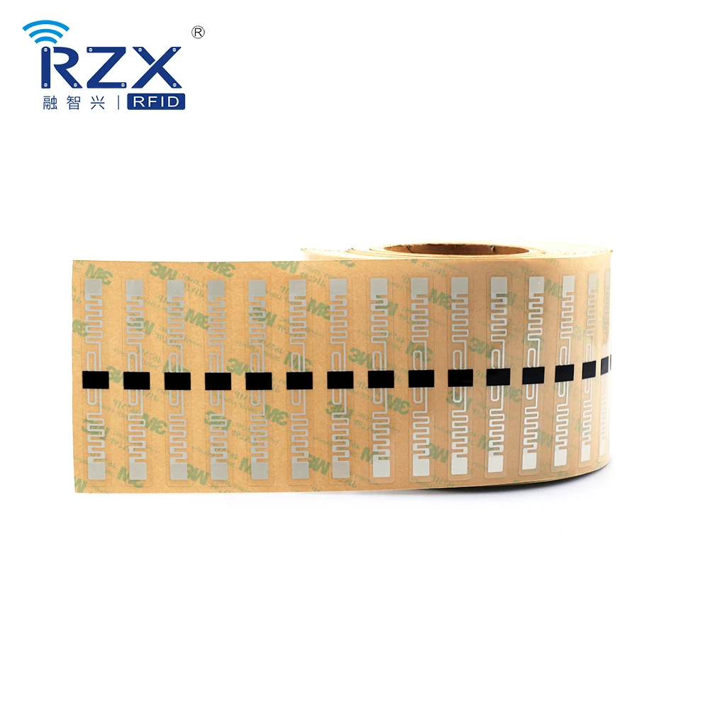 Tamper Proof UHF Headlight Rfid Tag 860-960Mhz M4QT 98*12mm Uhf Rfid Headlight Sticker
