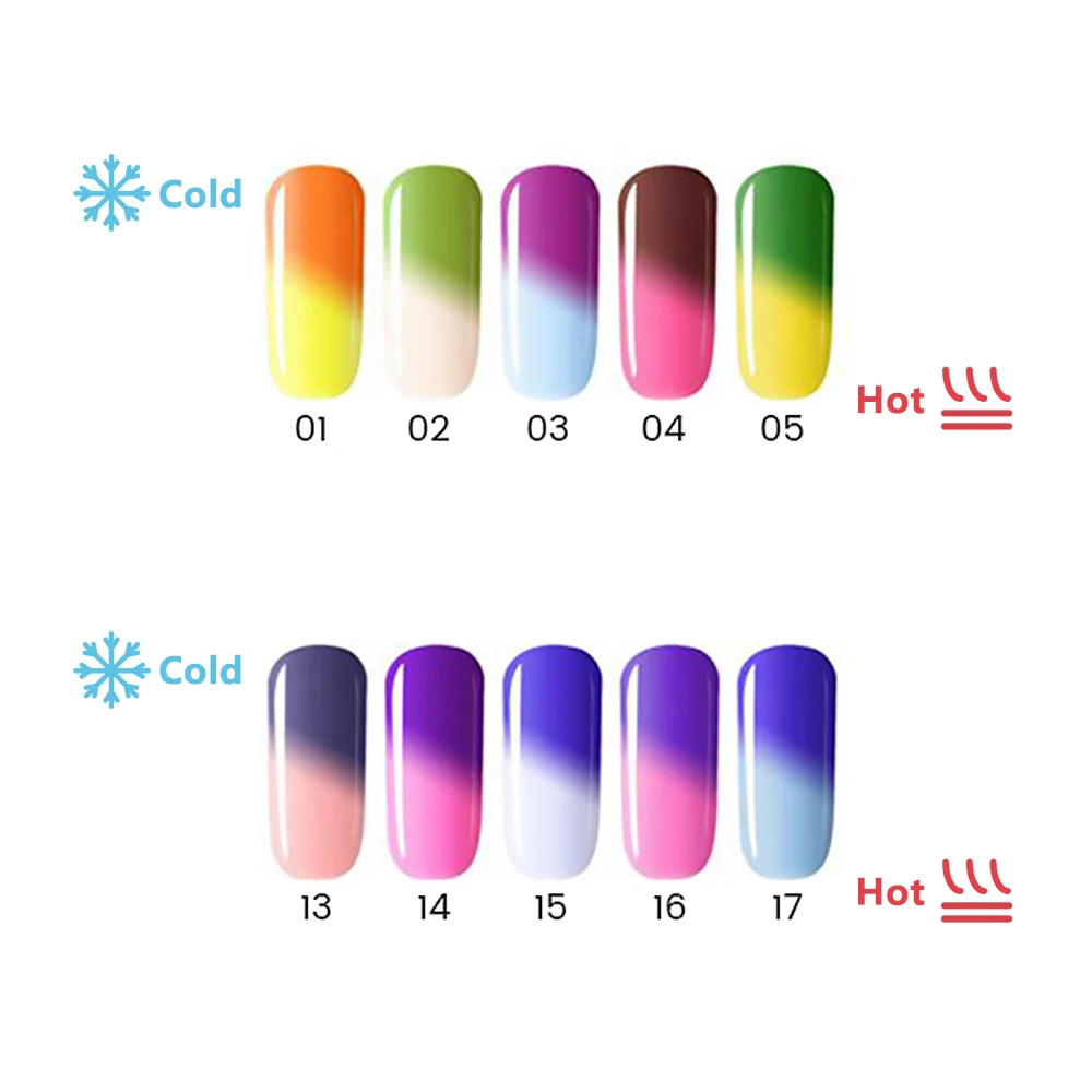 Mobray Temperature Change Color Nail Gel Polish Mood Changing Colors