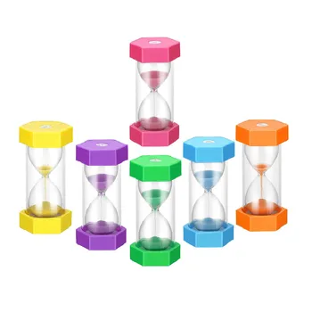 Vintage Simple 1-60 Minutes Hourglass Timer Hexagonal Drop Proof Children's Gift for Birthday Retro Style