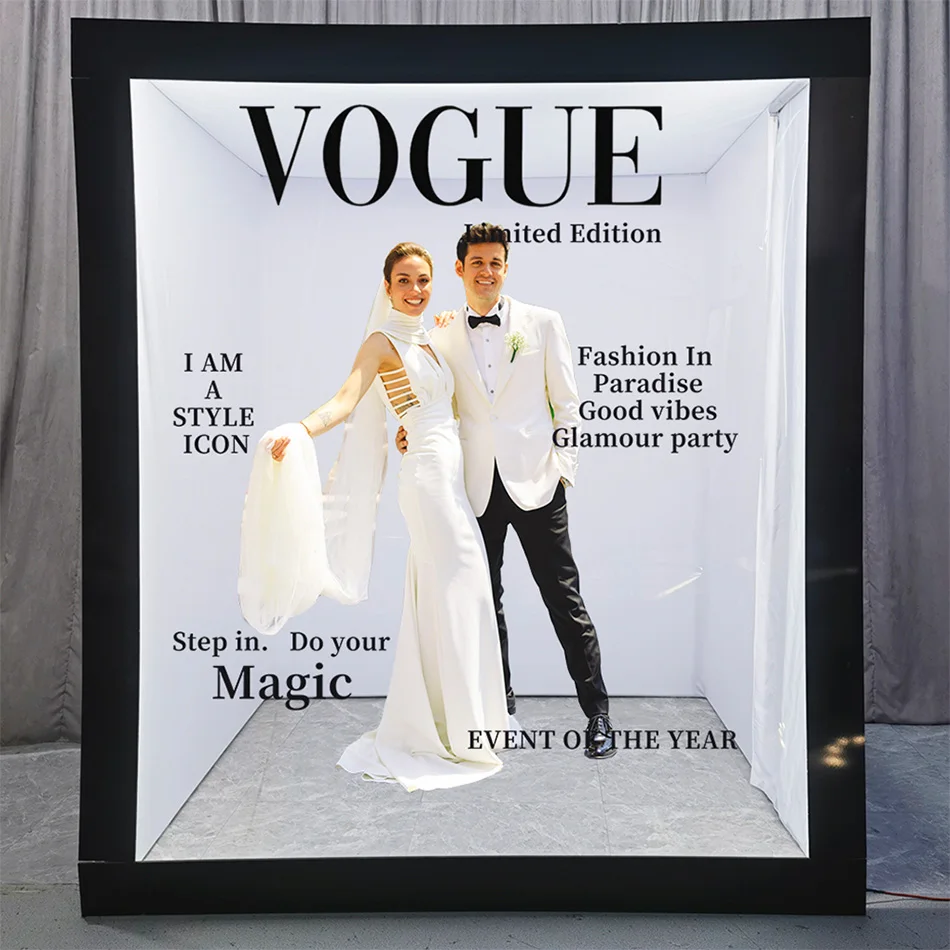 Fast Delivery Birthday Party Vogue Box Photo Booth Selfie Video Free Accessories Photo Booth Box Open in Parties