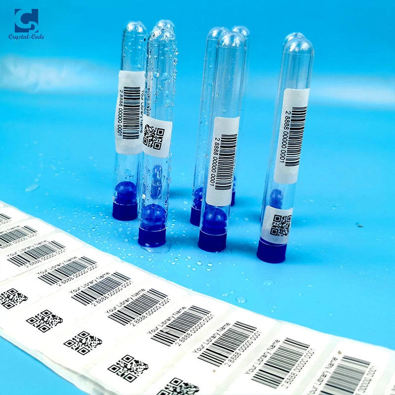 Custom Roll Autoclave Cryogenic Lab Label Bottle Sticker Roll Self Adhesive Laboratory Label for Glass or Plastic Container