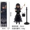 Ensemble de robe formelle noire avec tresses jumelles