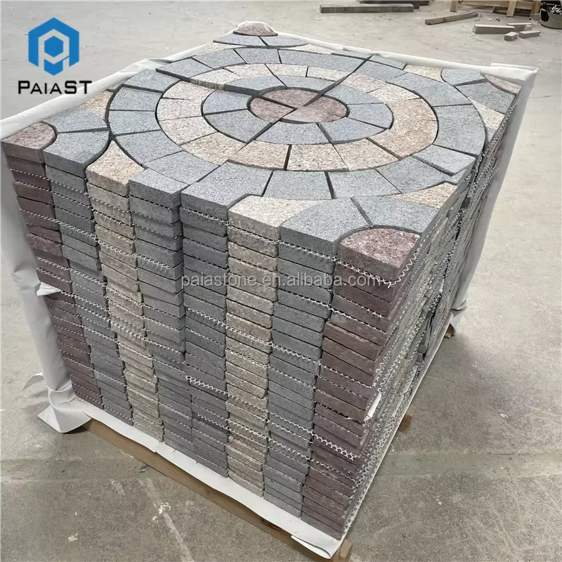 product modern style square grey granite durable paving stone for exterior landscape patio flooring villa driveway sidewalk application-4