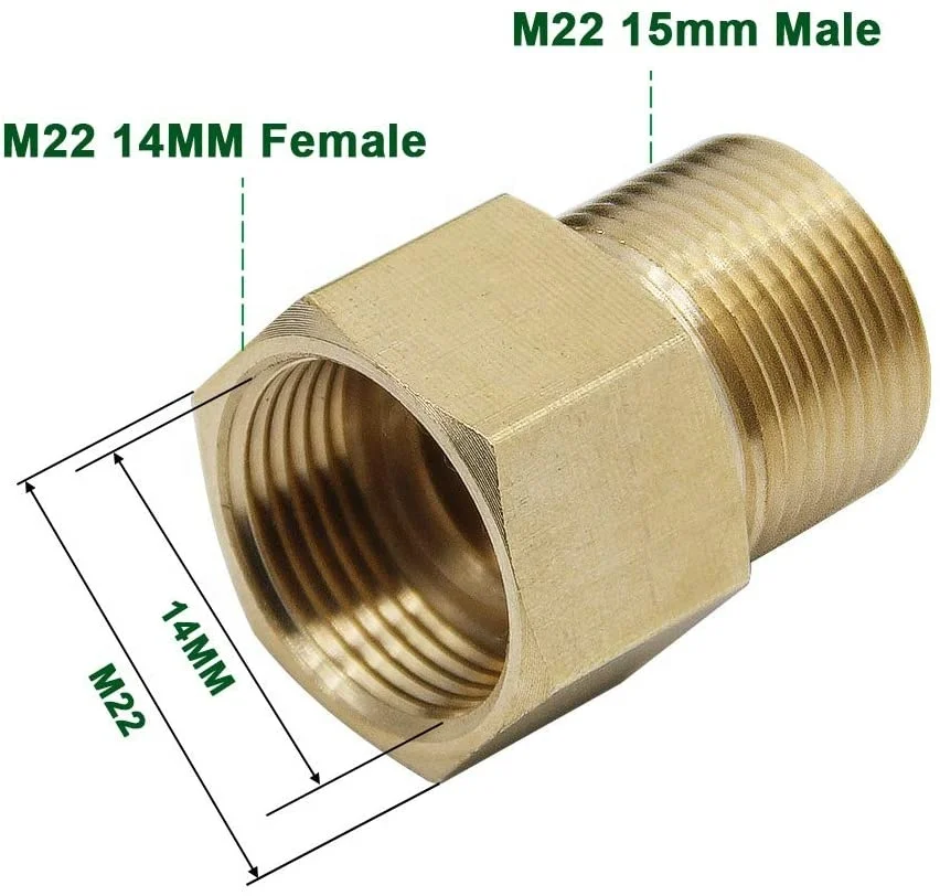 Adaptateur Nettoyeur Haute Pression M22 14mm Femelle - Connecteur Rapide Compatible Kärcher