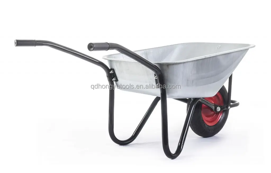 Heavy Duty Wheelbarrow 100l Litre Galvanized Steel Garden Wheel Barrow