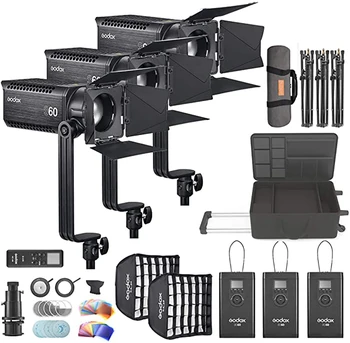 Godox S60 S60-D 60W Focusing Continuous Adjustable LED Photography Spotlight Light With Barn Door for Professional Light detail image