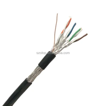 Lan Cable Shielded Network Cable CAT 5E Outdoor CAT5E FTP 24AWG OEM Rs485 Communication Cable Armoured Ethernet Cable Cat 8 100M