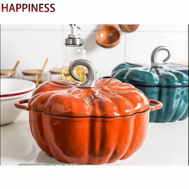 Buy Wholesale China Cast Iron Enamel Cooking Pumpkin Shape Pot