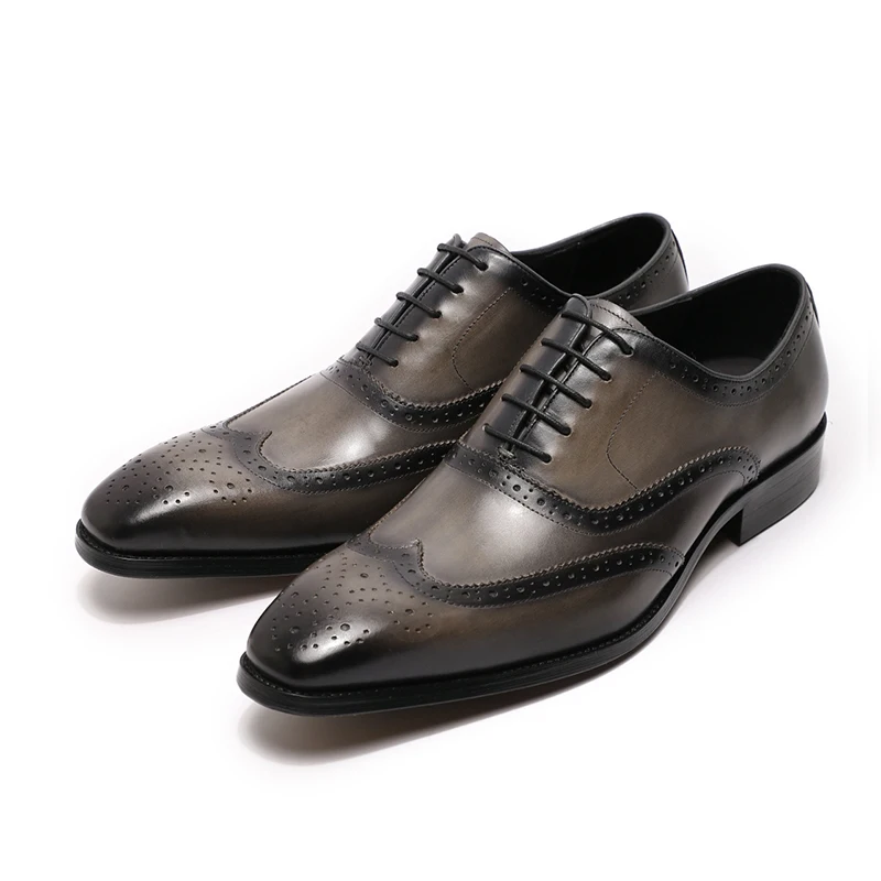 
Изысканное мастерство, последние модные мужские официальные туфли из натуральной кожи 