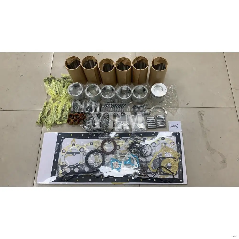 Brand New Rebuild Kit With Cylinder Gaskets Piston Rings Liner Bearing Valves For Caterpillar 3046