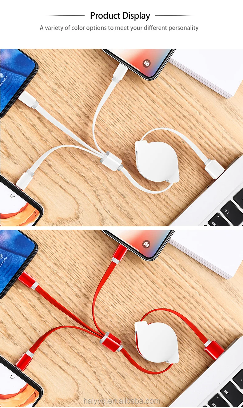 OEM ODM magnetic fast charging luminous l 3 in 1 charger 3-in-1 usb cable - ANKUX.COM